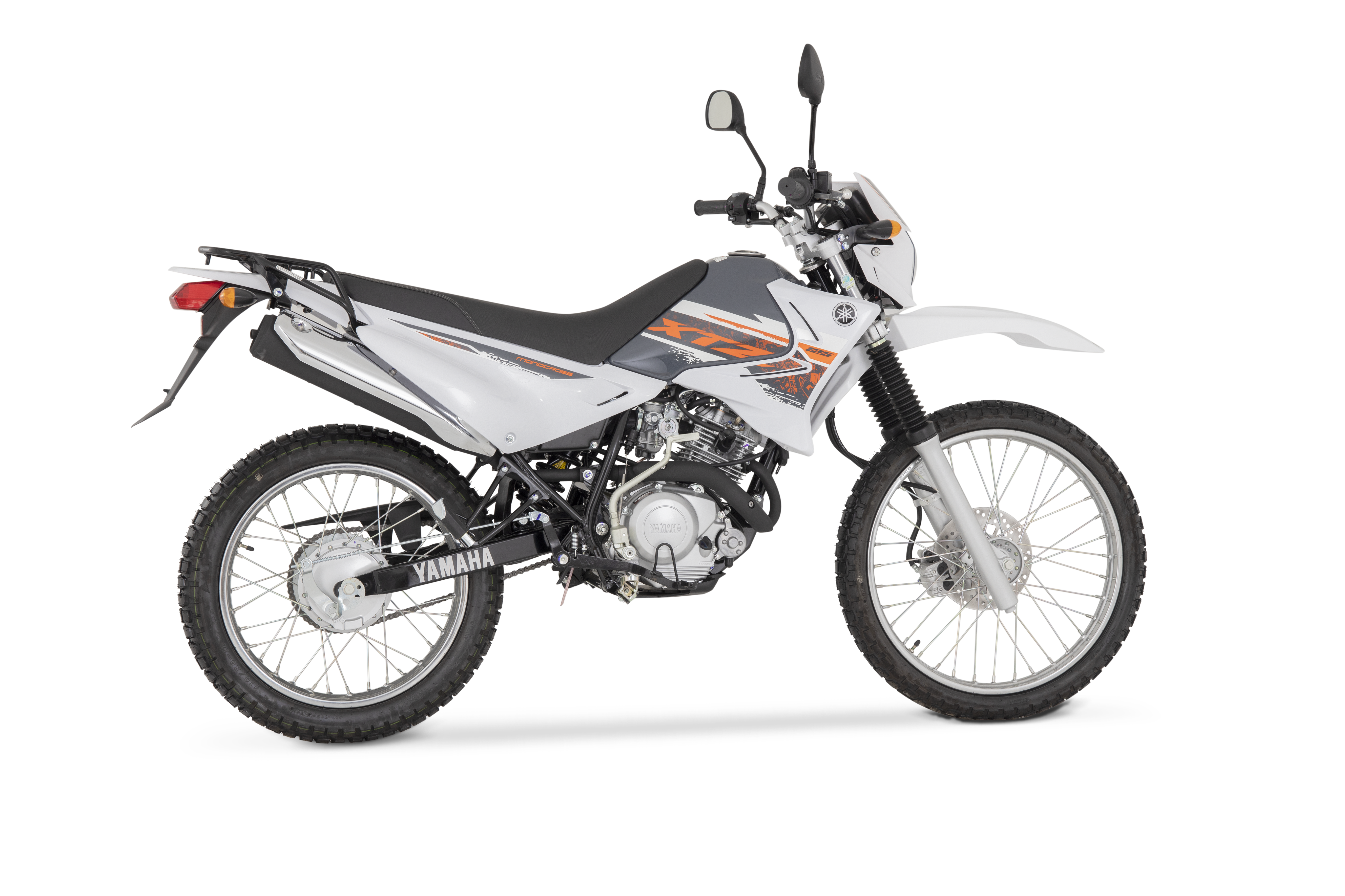 YAMAHA XTZ 125 WHITE & ORAN7886 copia