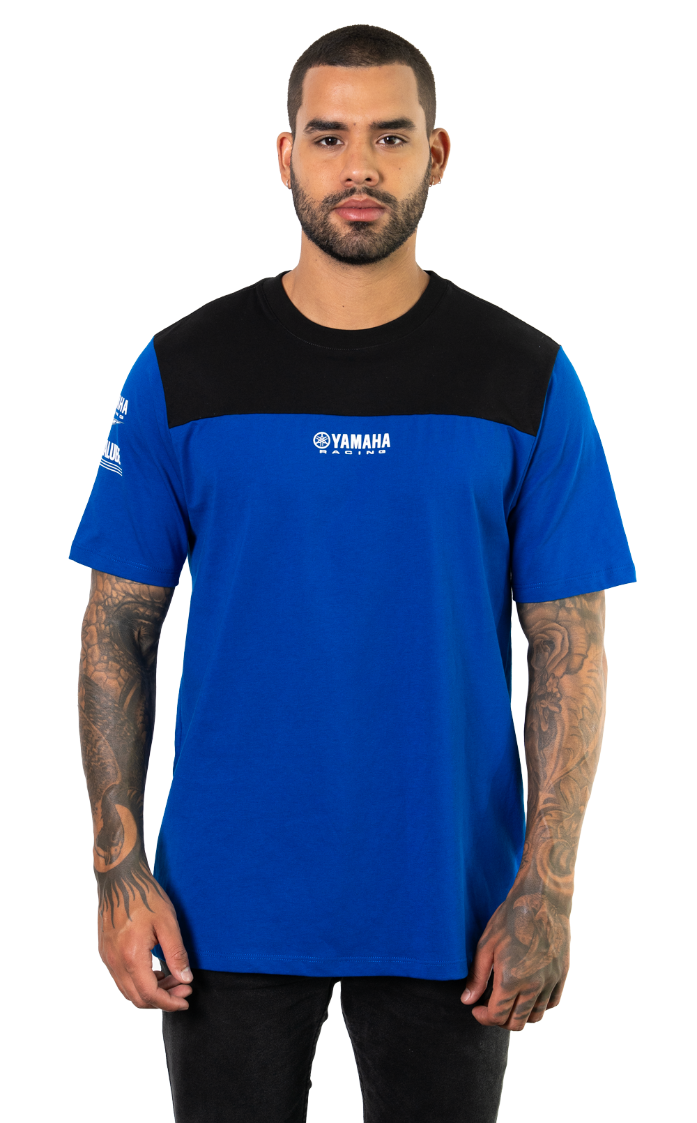 CAMISETA YAMAHA RACING AZUL CON NEGRO MAS